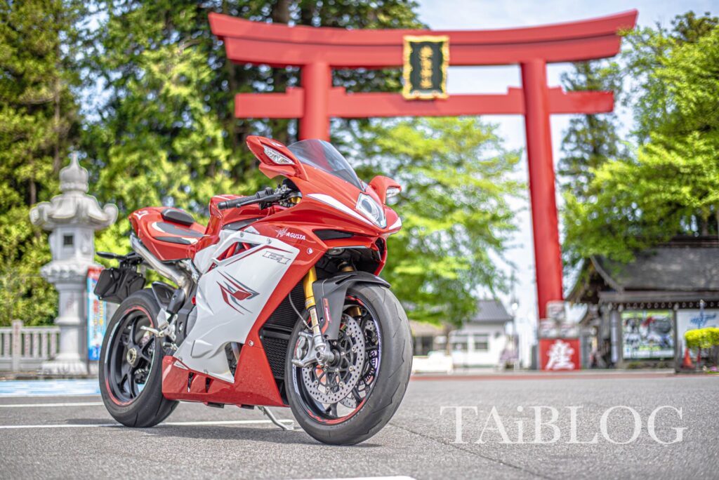 MVアグスタF4２台でバイク神社（安住神社）２